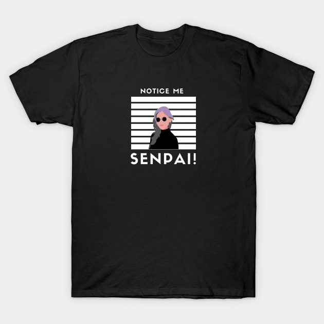 Notice me senpai - Purple Girl T-Shirt by Just In Tee Shirts